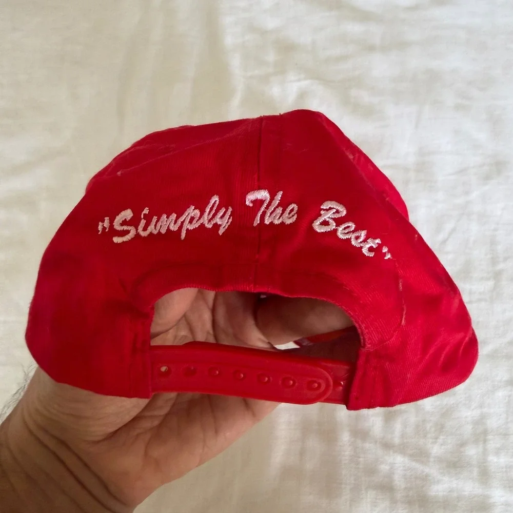 80's Coca-Cola Fort Myers Red Snapback Hat Rope Trucker Cap Simply The Best Mens